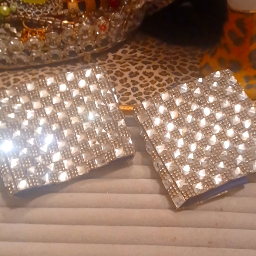Vintage rhinestone ladies cuffs